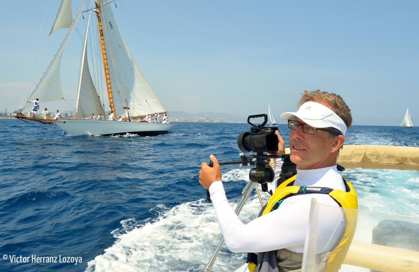 Shooting classic sailing yacht Moonbeam with a gyro rig